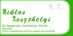 miklos keszthelyi business card