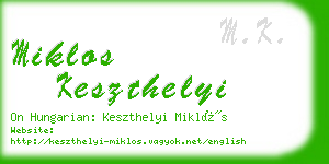 miklos keszthelyi business card